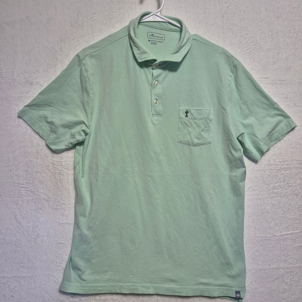 Peter Millar Mint Colored Performance Polo Shirt … - image 1